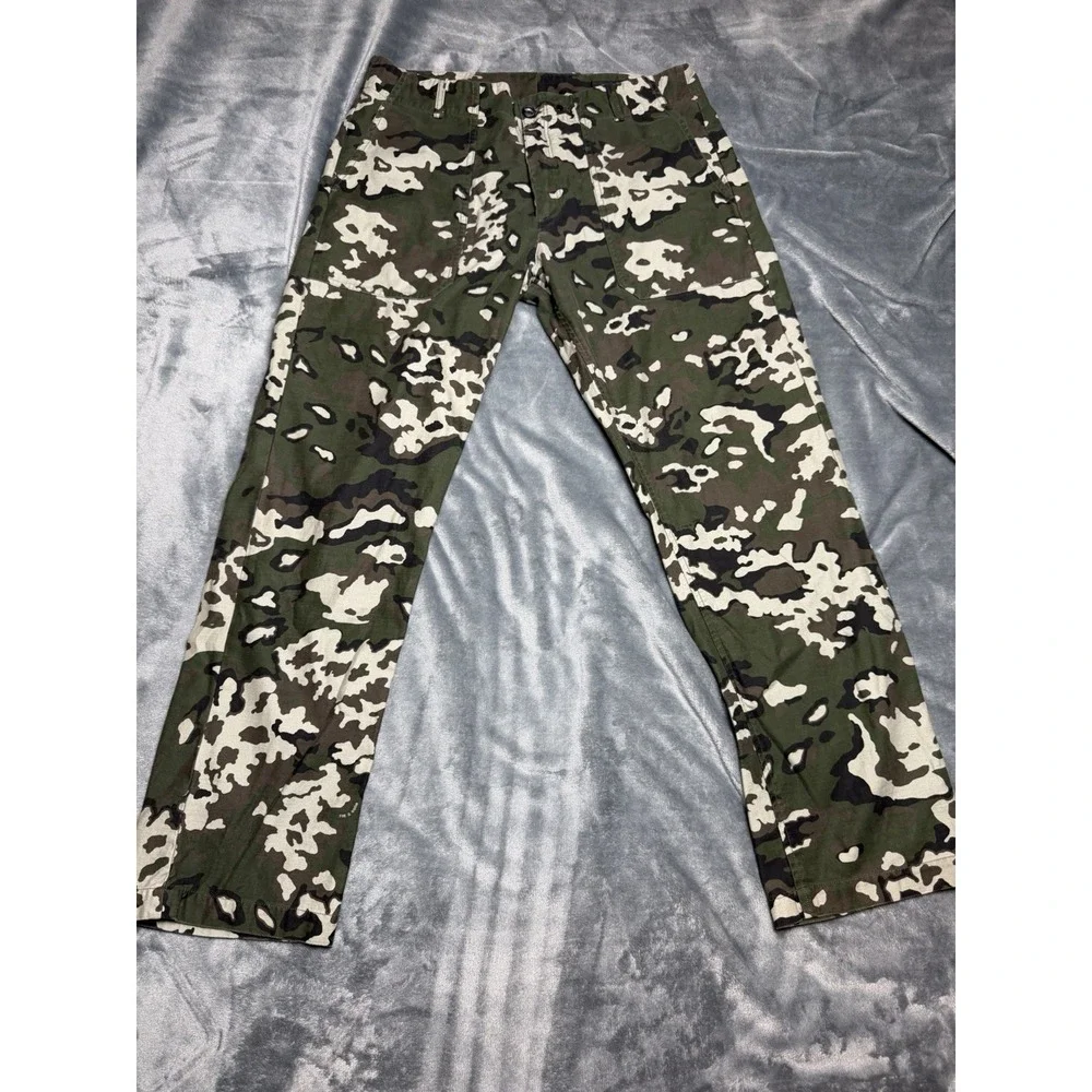 Rag & Bone Otis Cotton Pant Camo Relaxed Fit Size 34x29